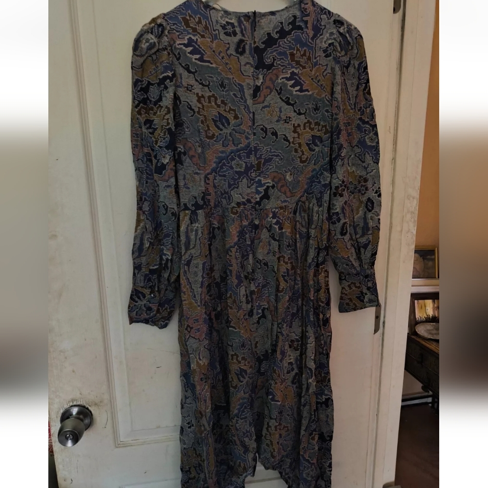 Zara Blue Long Sleeve Wrap Sundress